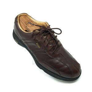 ETONIC Ergo Men's Brown Gore-tex Spikes Golf Shoes Made in USA Size 7.5M